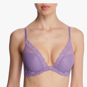 NATORI FEATHERS FULL FIGURE CONTOUR UNDERWIRE BRA PURPLE NEW WITH TAGS 34DD